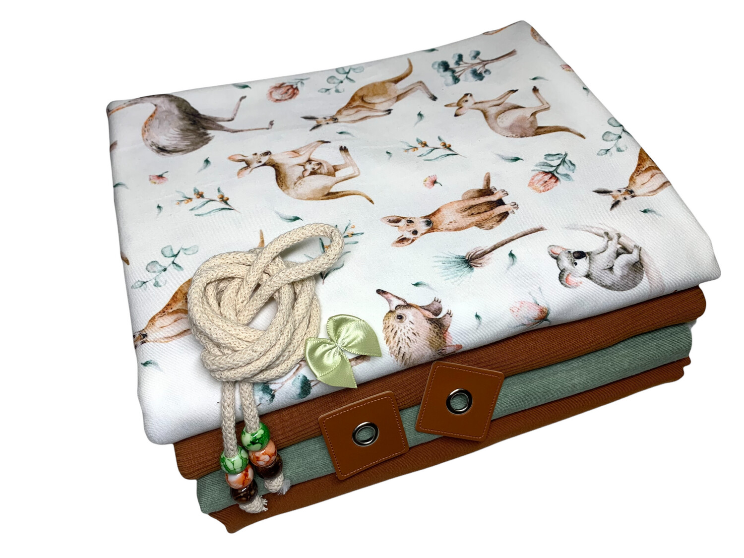 Großes Jersey Stoffpaket Australische Tiere