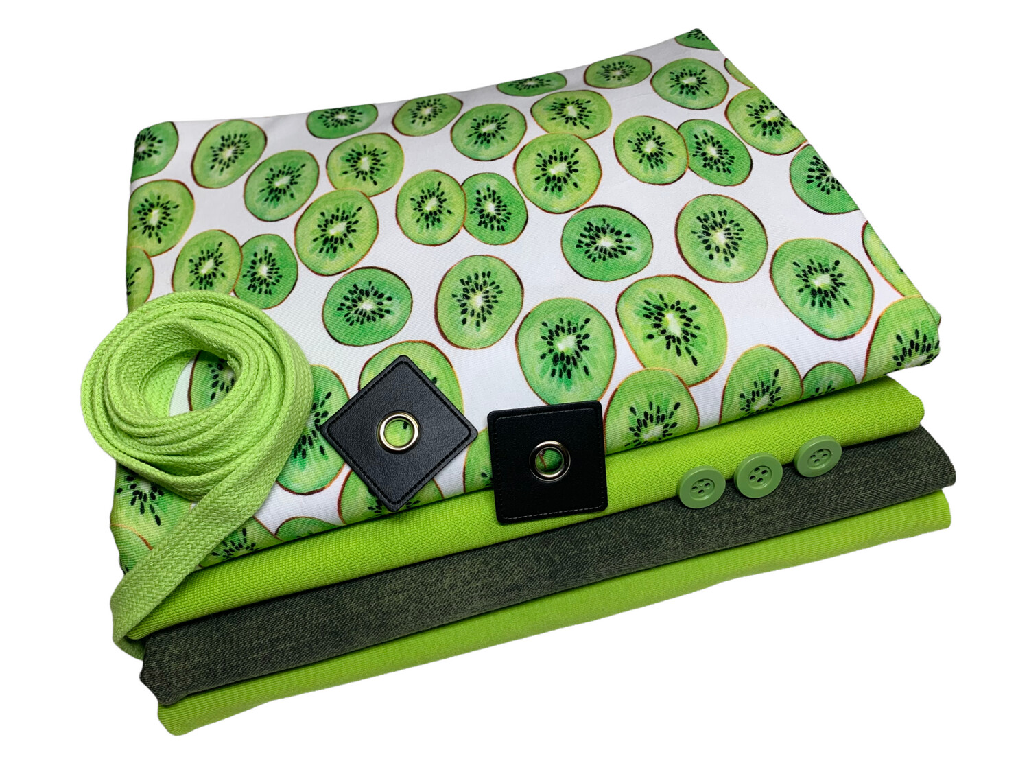 Großes Jersey Stoffpaket Kiwi