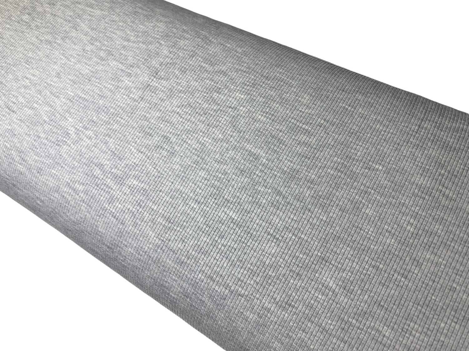Ribstrick-Jersey Grau meliert