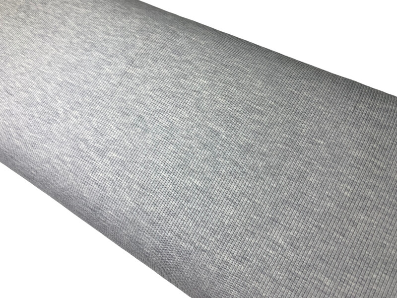 Ribstrick-Jersey Grau meliert