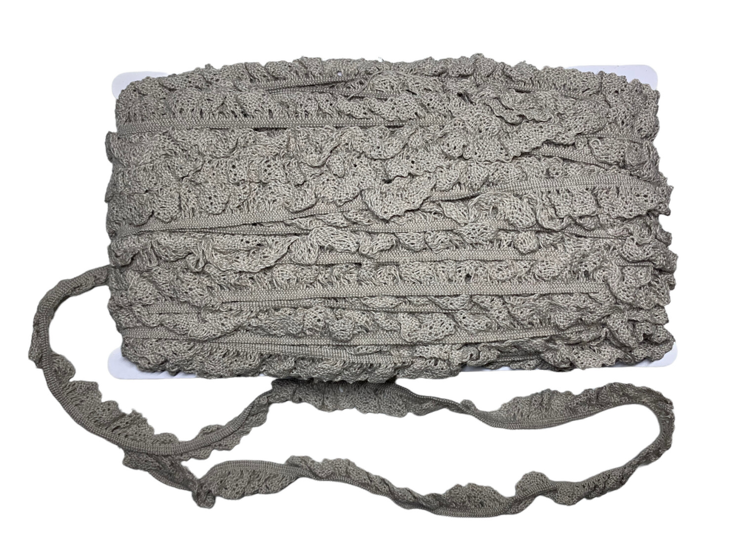 Elastische Baumwollspitze Kiesel Sand