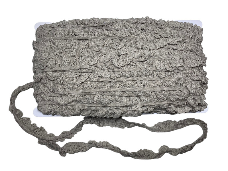 Elastische Baumwollspitze Kiesel Sand