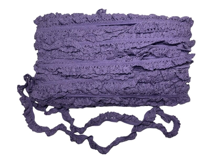 Elastische Baumwollspitze Lavendel
