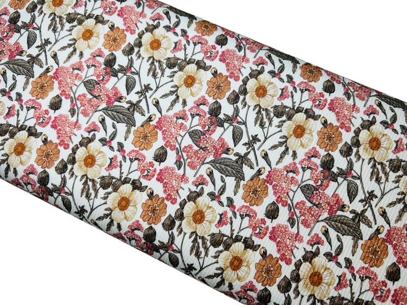 Ribstrick-Jersey Vintage Blumen