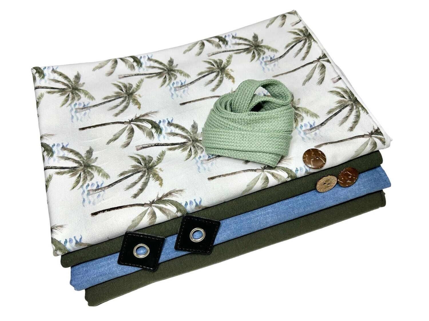 Großes Jersey Stoffpaket Palme