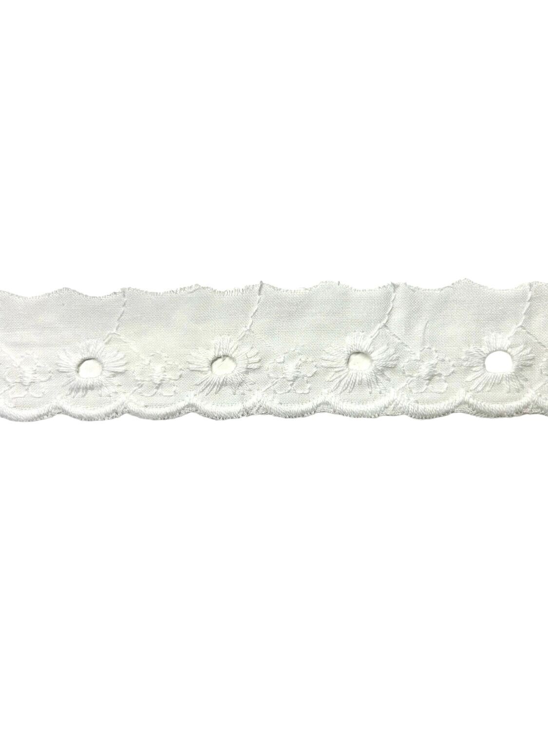 Spitze Lochstickerei Weiß