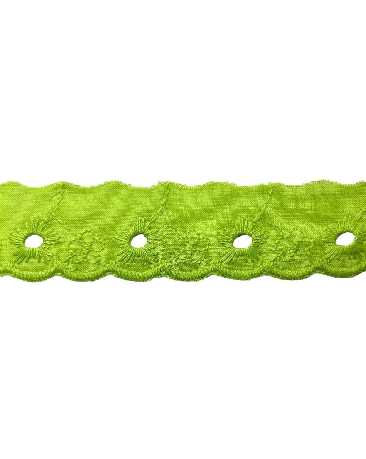 Spitze Lochstickerei Limette