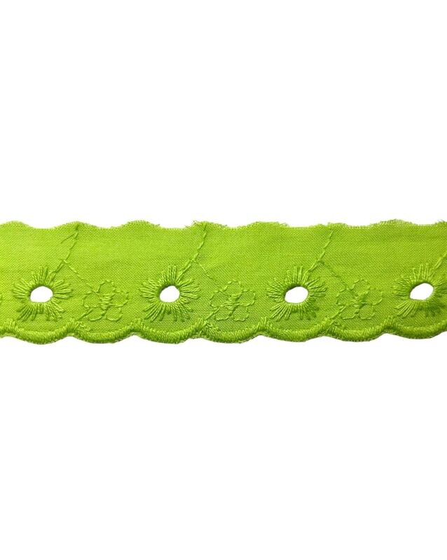 Spitze Lochstickerei Limette