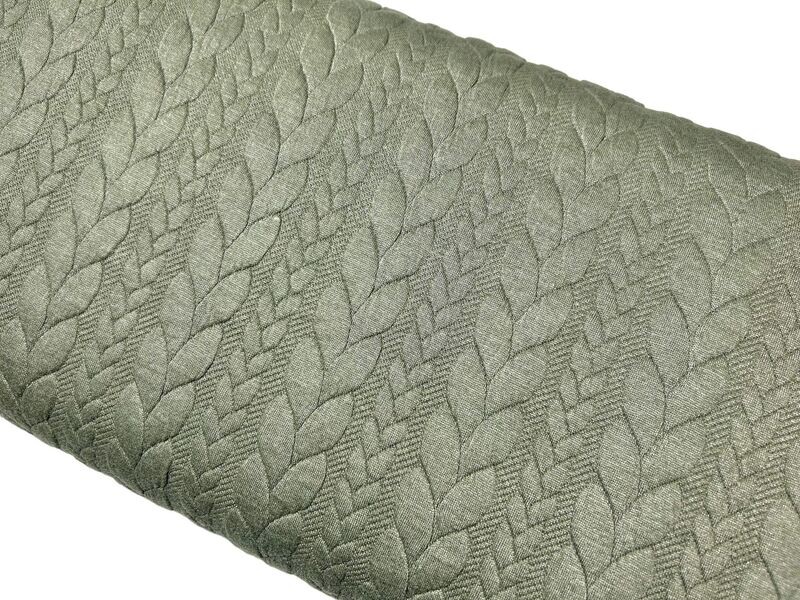 Jacquard Strick Zopfmuster Olive
