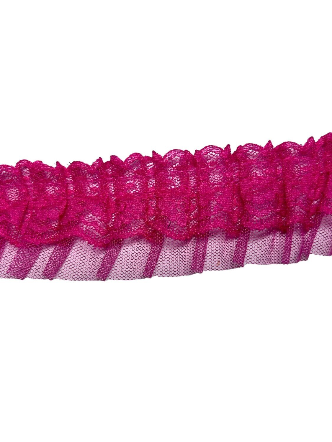 Spitze Plisse Fuchsia