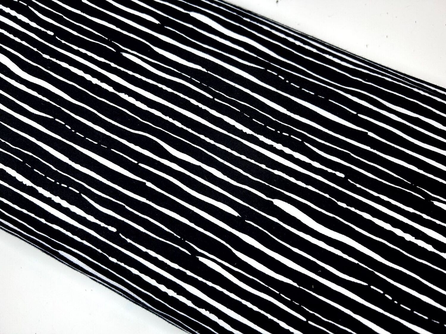 Jersey Streifen Schwarz-weiß