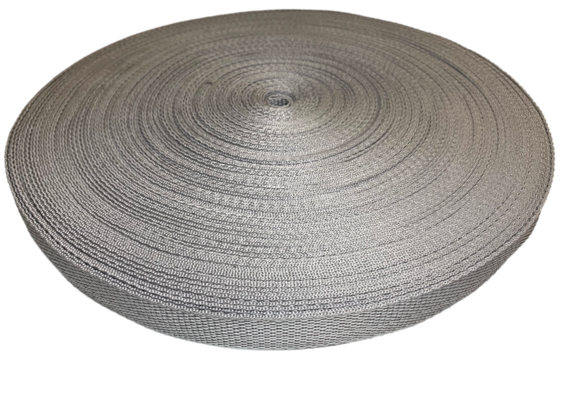 Gurtband 25mm Polypropylen - Grau