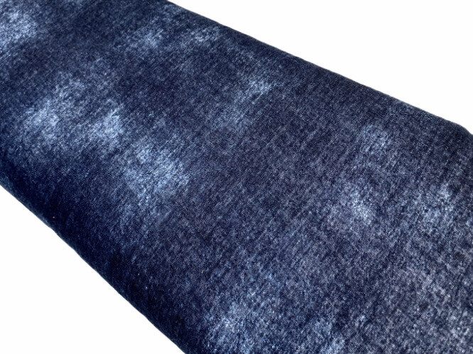 Musselin Jeansmuster Jeans Blau