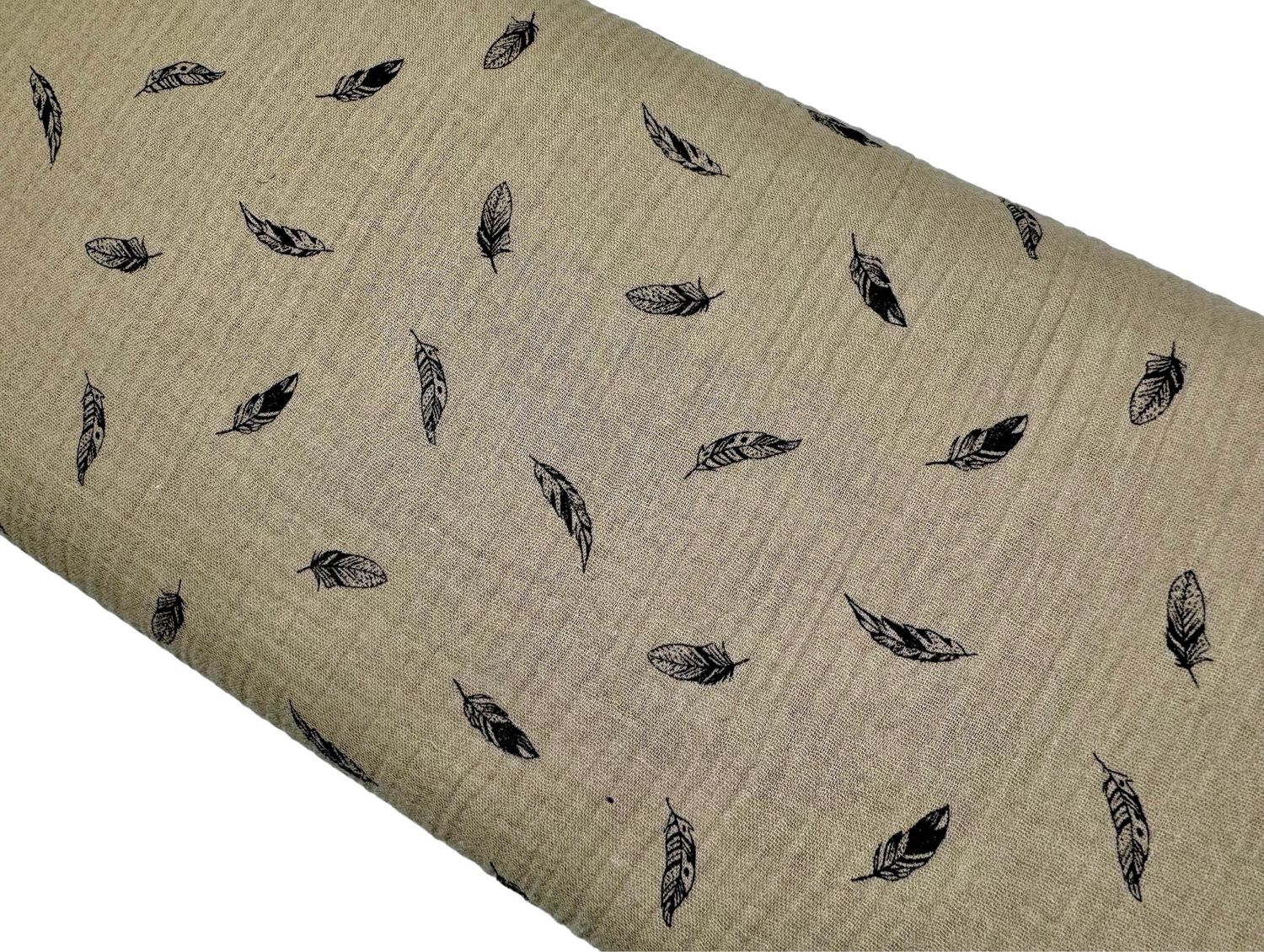Musselin Federn Khaki