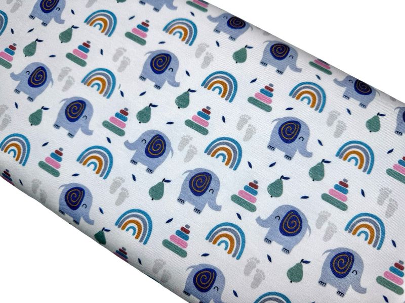 Jersey Elefanten Regenbogen - Fräulein von Julie