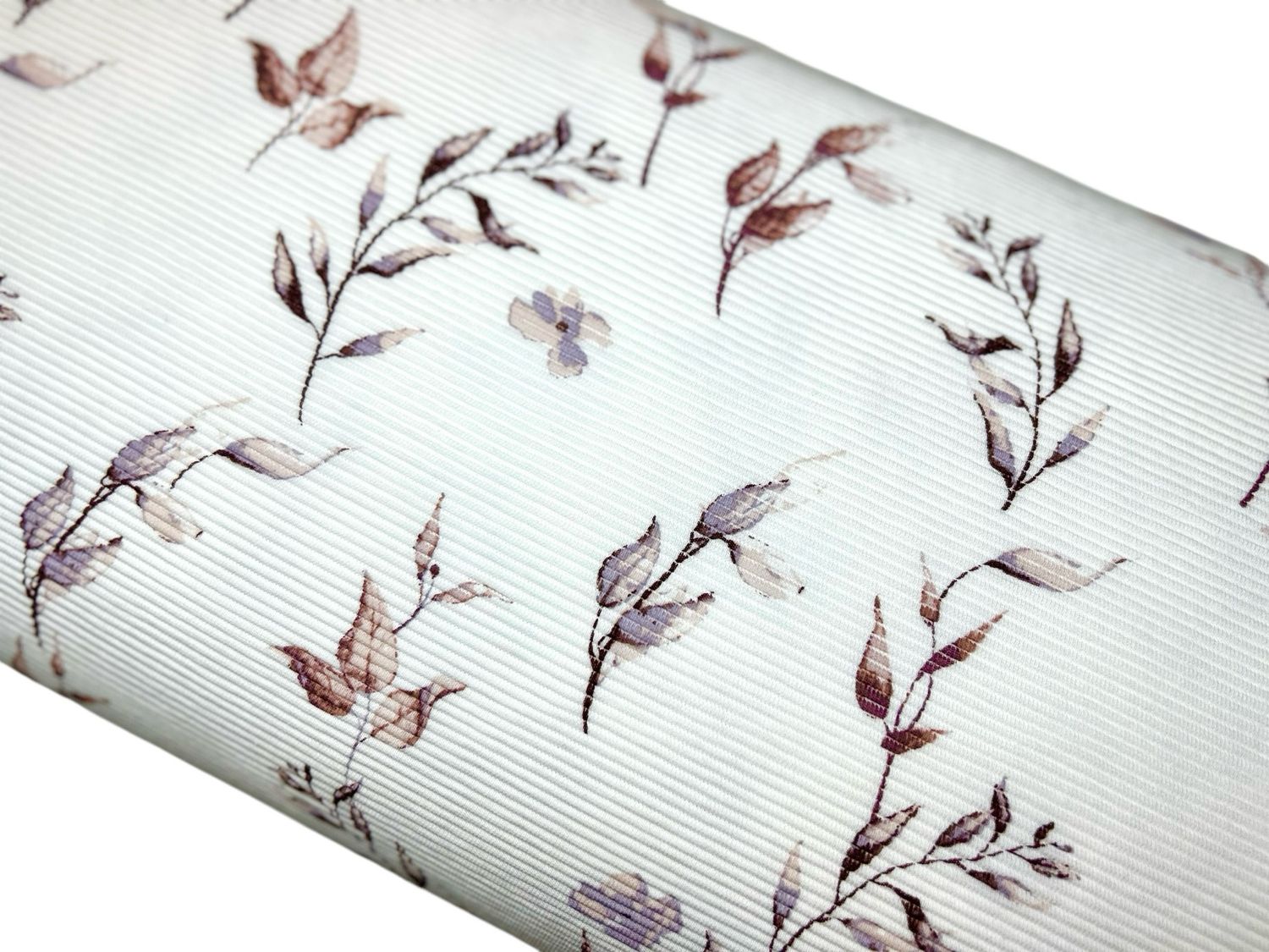 Ottoman Rib Jersey Flowers Altmauve