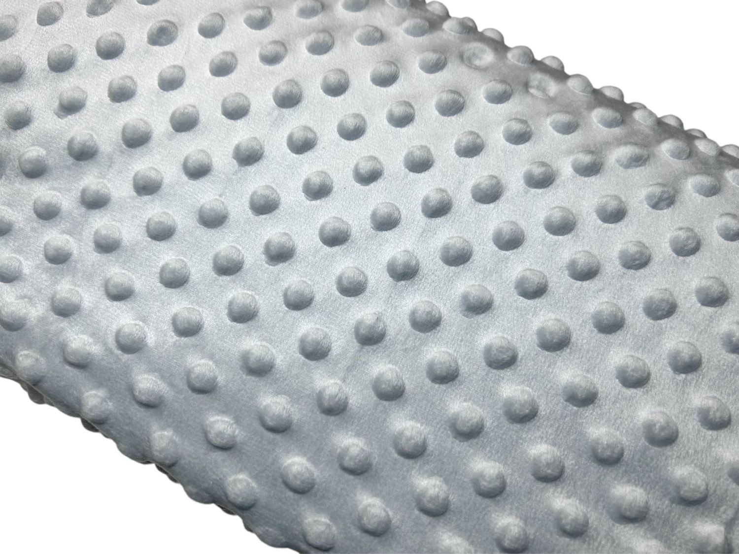 Kuschelfleece Minky Stoff Dots Hellgrau