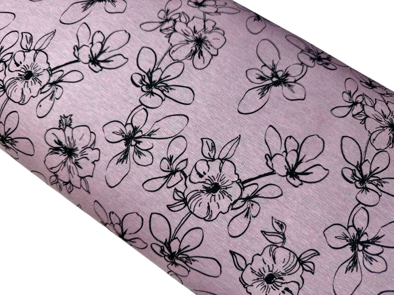 Alpenfleece Blumen auf Rosa
