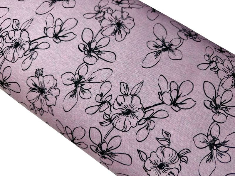 Alpenfleece Blumen auf Rosa