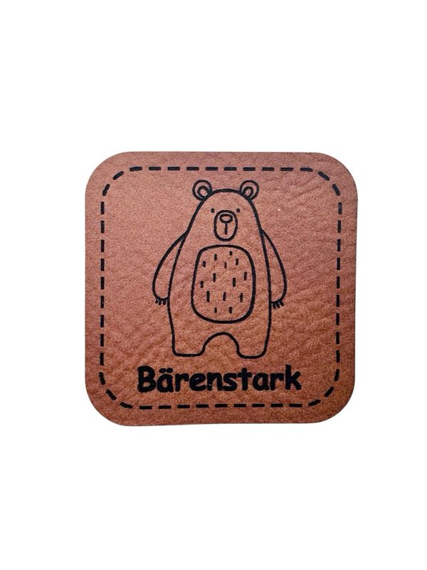 Kunstleder Label "Bärenstark"