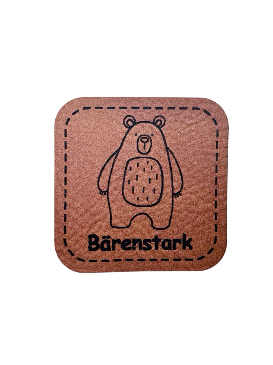 Kunstleder Label "Bärenstark"