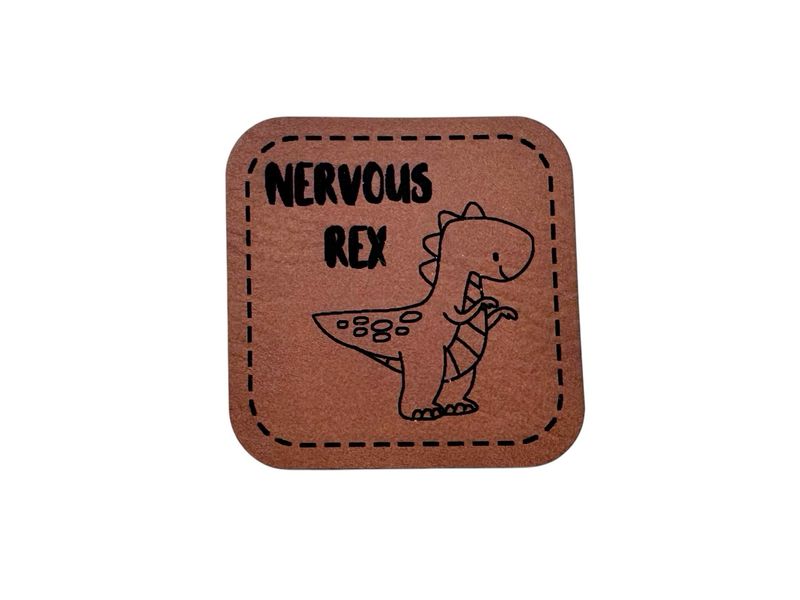 Kunstleder Label "Nervous Rex"