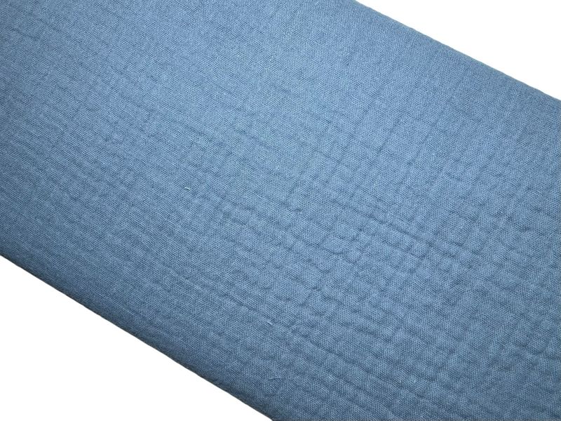 Musselin Stahlblau