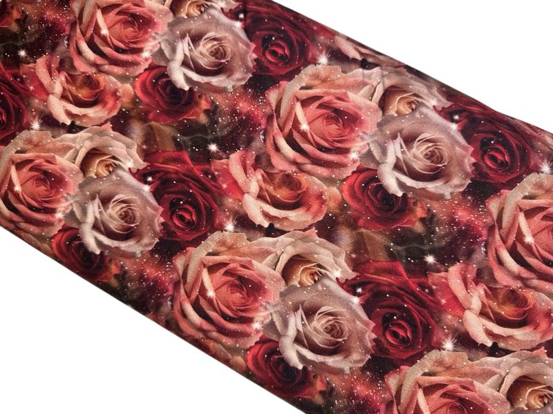 Jersey BIO Qualität Rote Rosen mit Sternenstaub