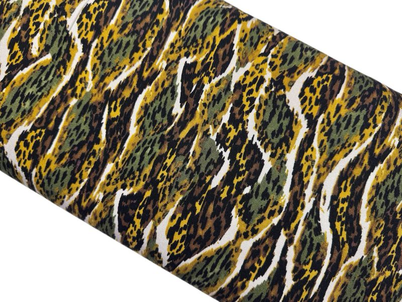 Viskose Webware Leopard Senf/Khaki Viskose Webware Leopard Senf/Khaki