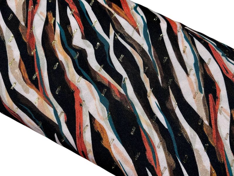 Viskose Webware Lurex Animal Print