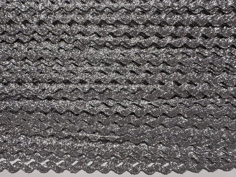 Zackenlitzen-Band Silber, 4mm