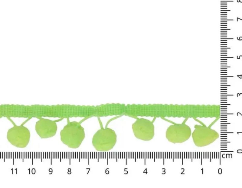 Pompon-Borte Kiwigrün