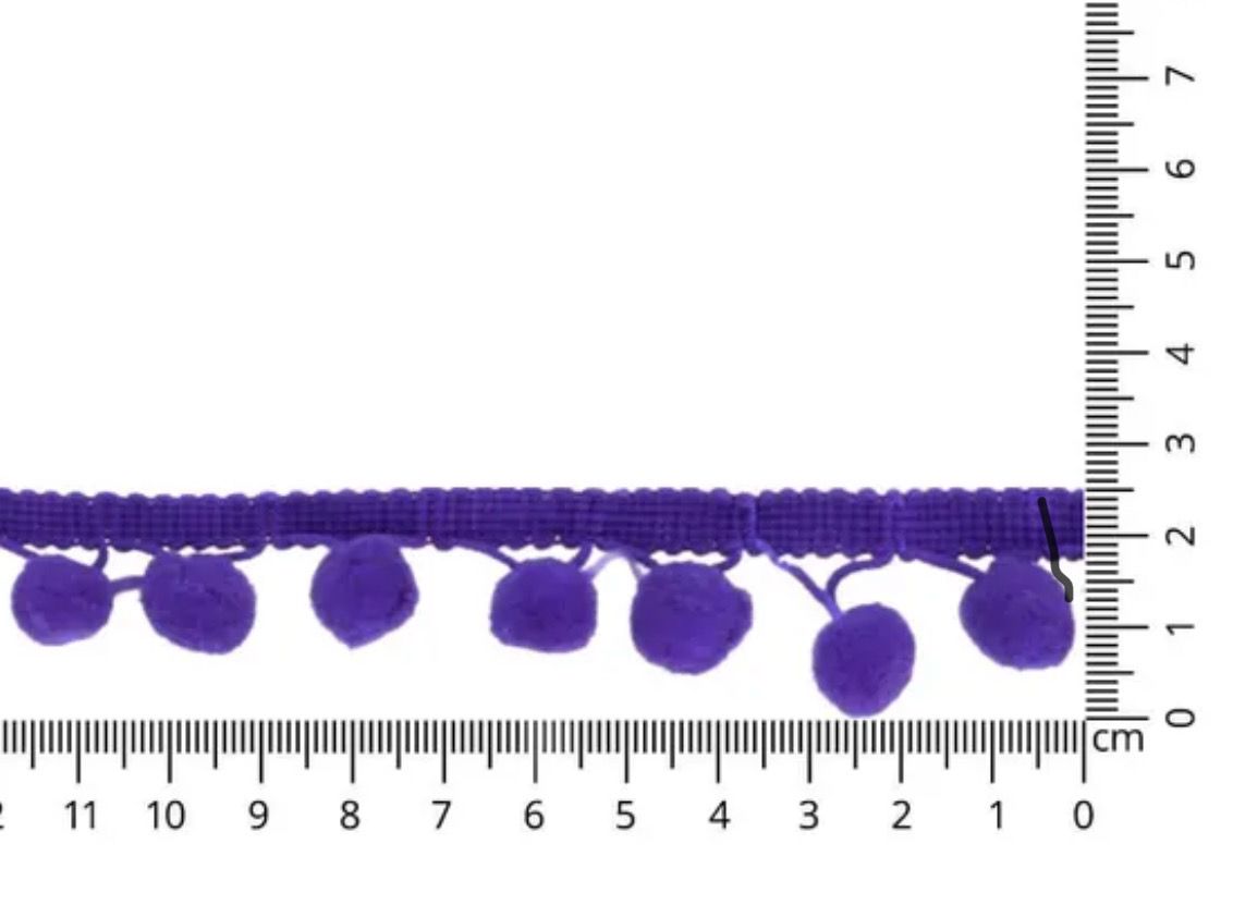 Pompon-Borte Violett Pompon-Borte Violett