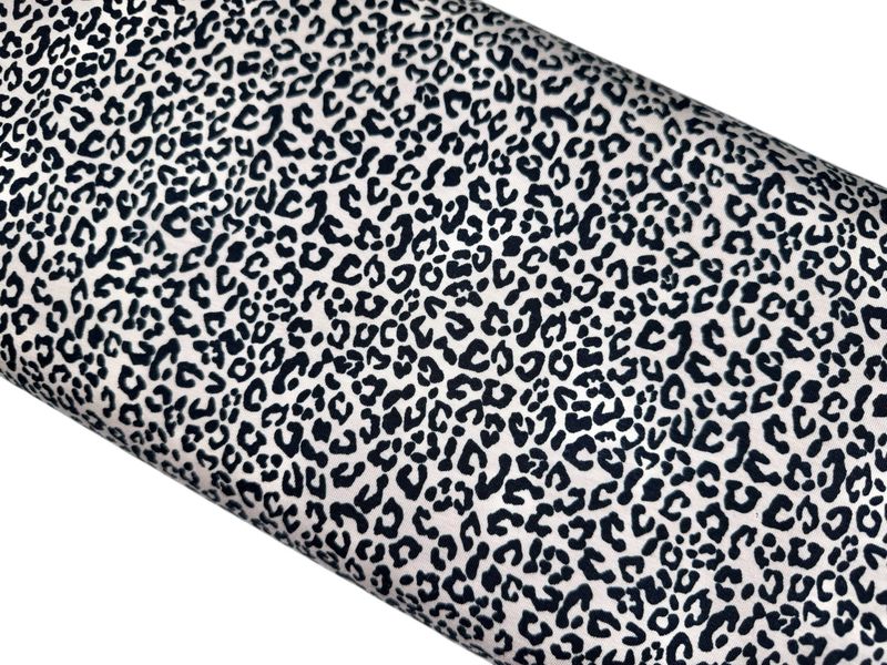 Jersey Leoprint auf Beige