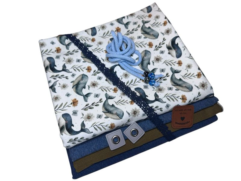 Kleines Jersey Stoffpaket Eigenproduktion Wale