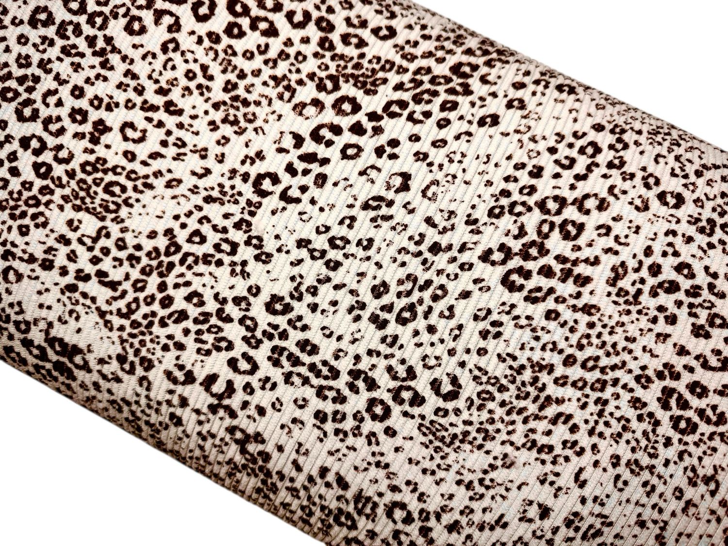 Rib Cord Stretch mit Leo Druck- Creme Rib Cord Stretch mit Leo Druck- Creme