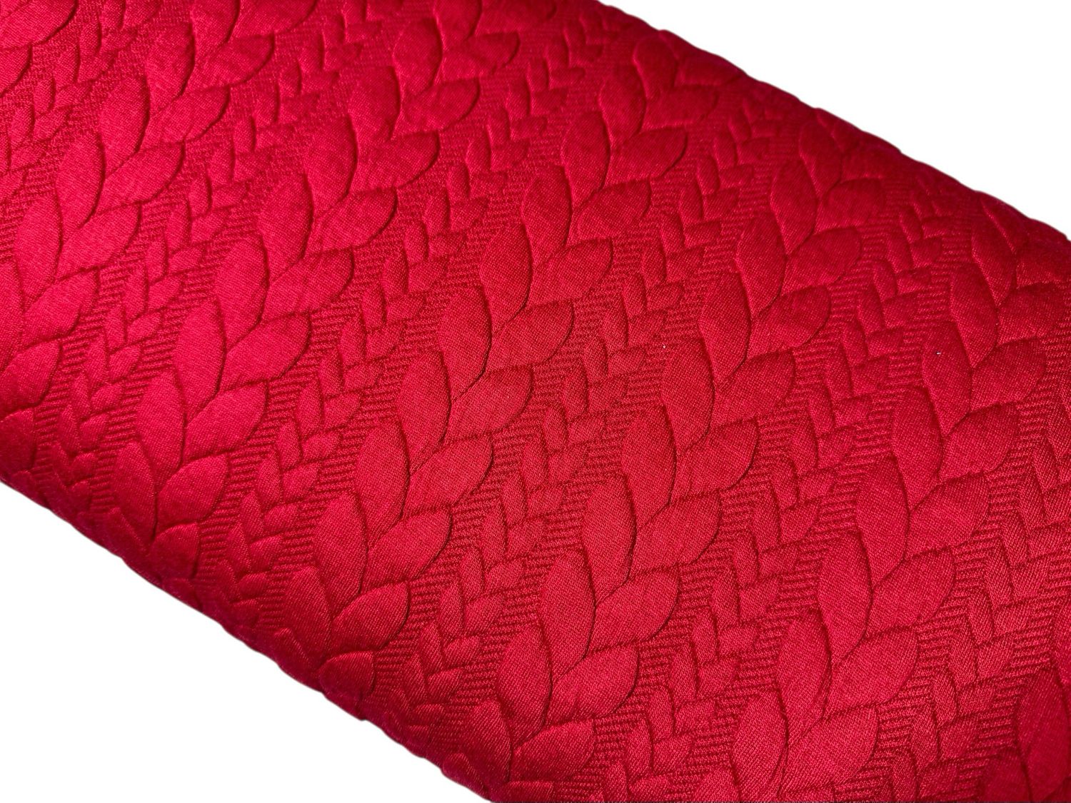 Jacquard Strick Zopfmuster Rot