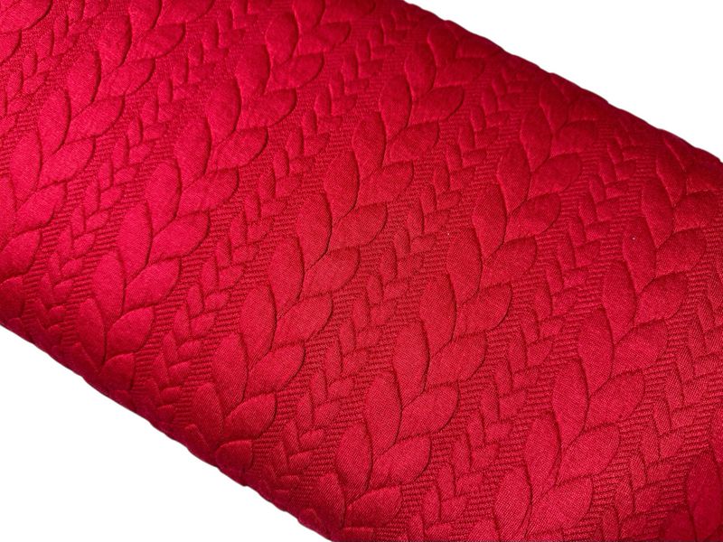 Jacquard Strick Zopfmuster Rot