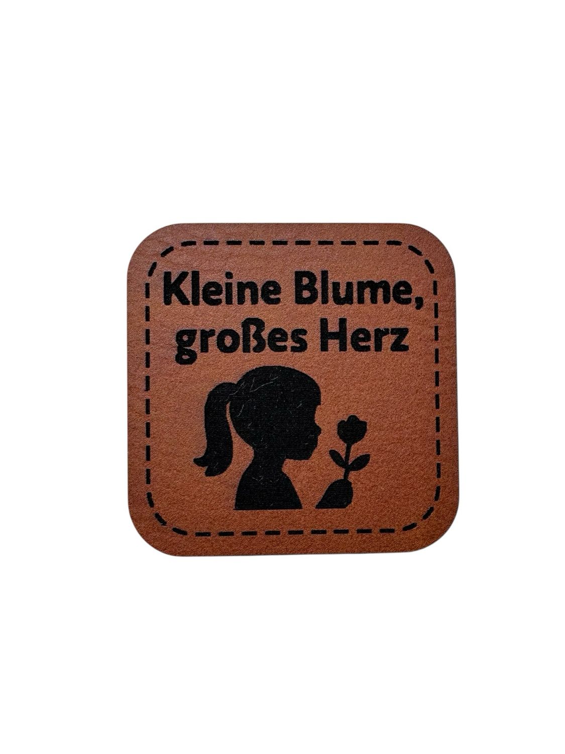 Kunstleder Label Kunstleder Label "Kleine Blume, großes Herz"