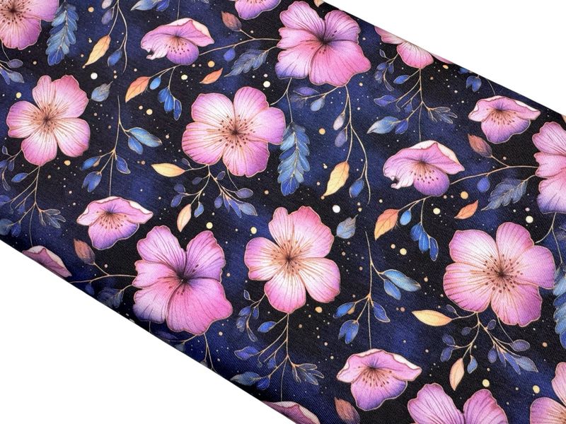 Bio Jersey Blüten im Mondlicht