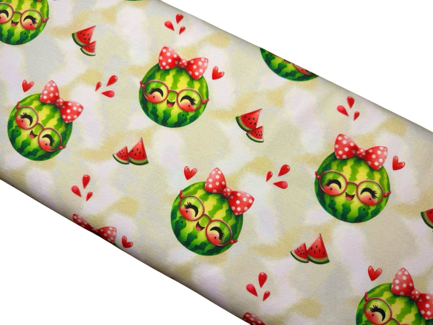 Bio Jersey Melone auf Grün Bio Jersey Melone auf Grün