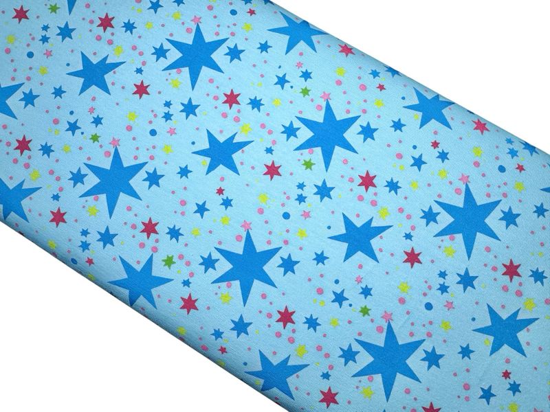 Bio Jersey  Sterne auf Blau