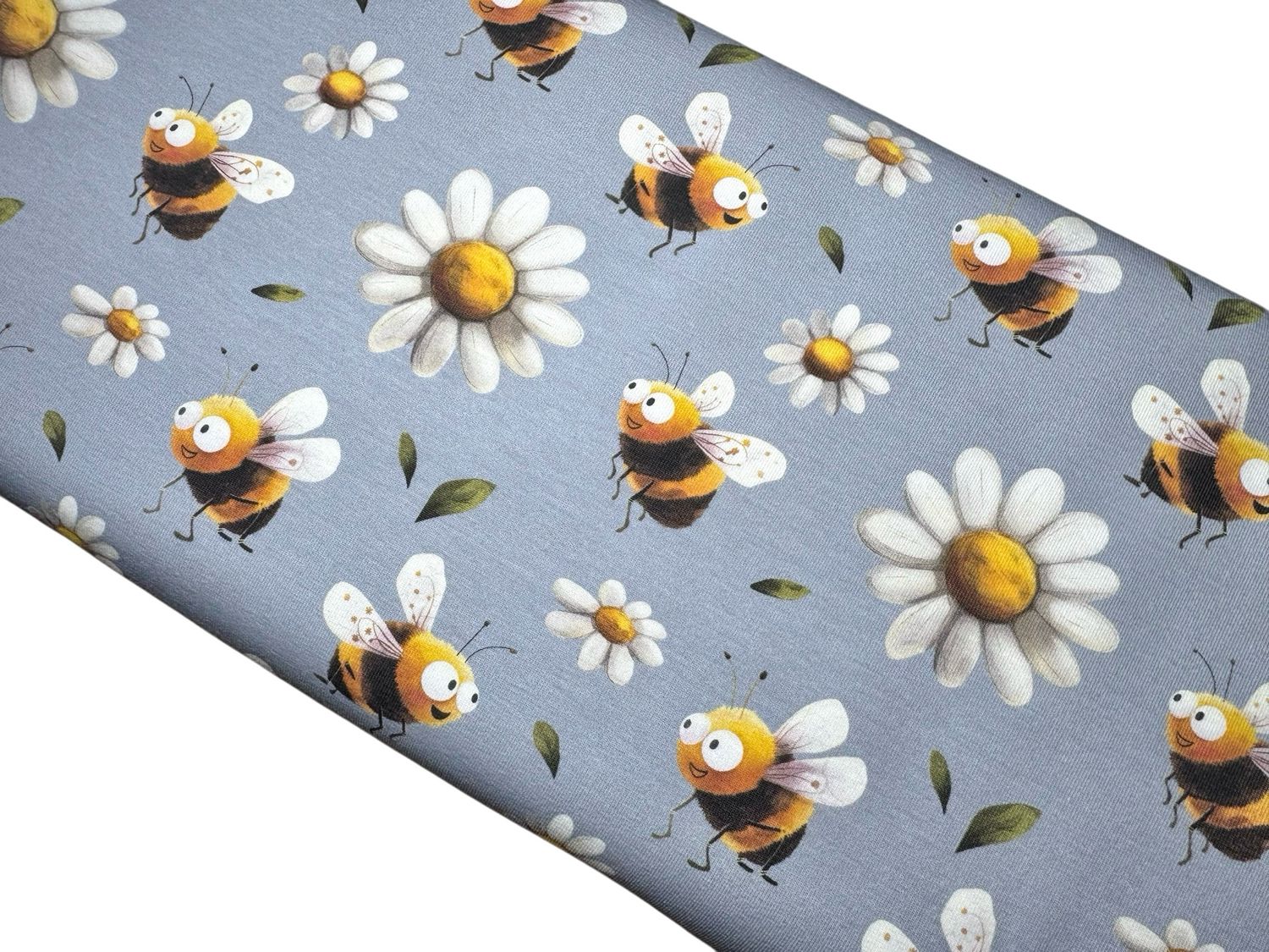 Bio Jersey Biene und Gänseblümchen Bio Jersey Biene und Gänseblümchen