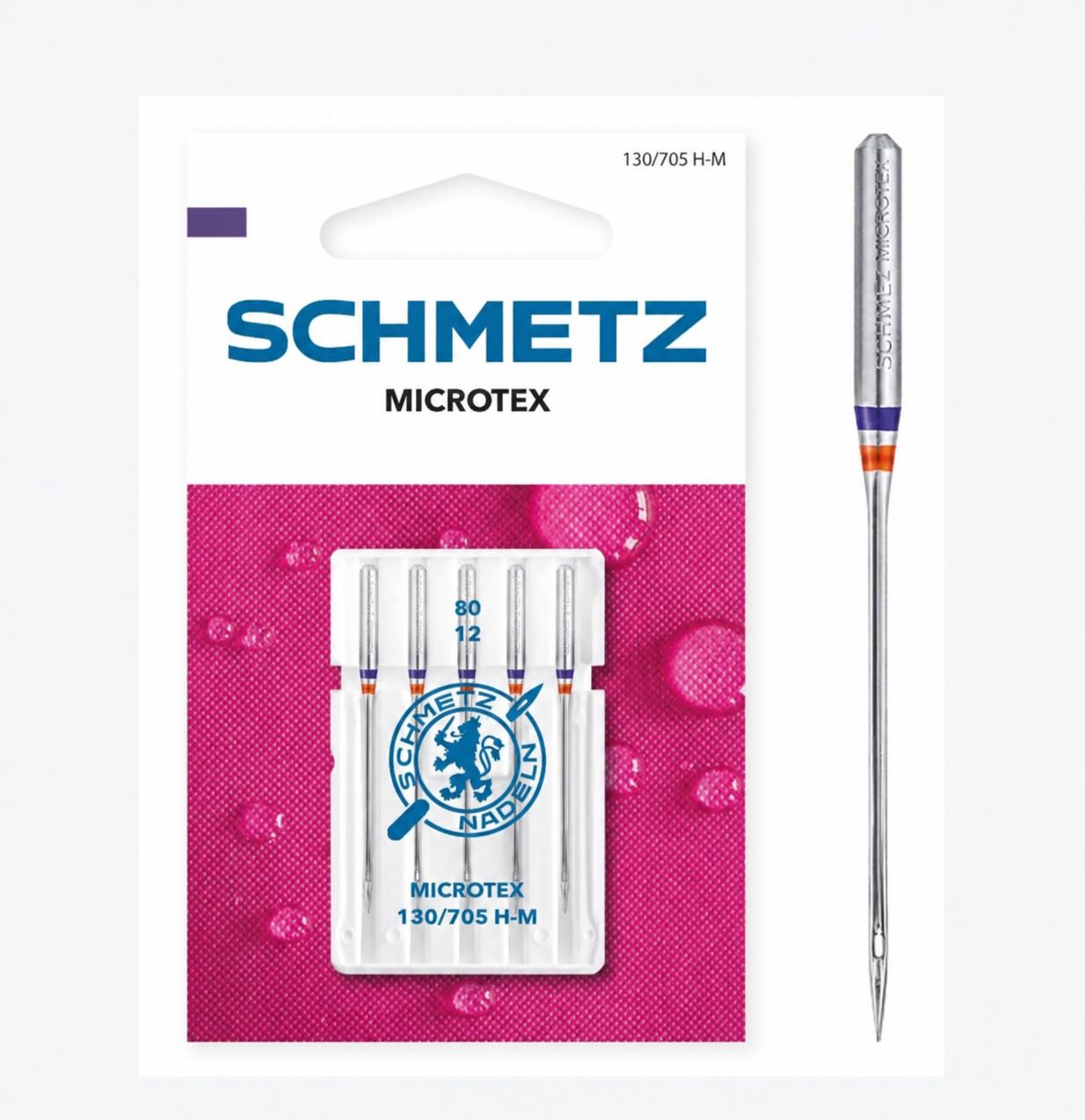 Schmetz 130/705 H-M Microtex Nadeln 80/12