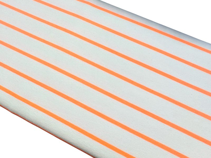 French Terry Stripes Orange French Terry Stripes Orange