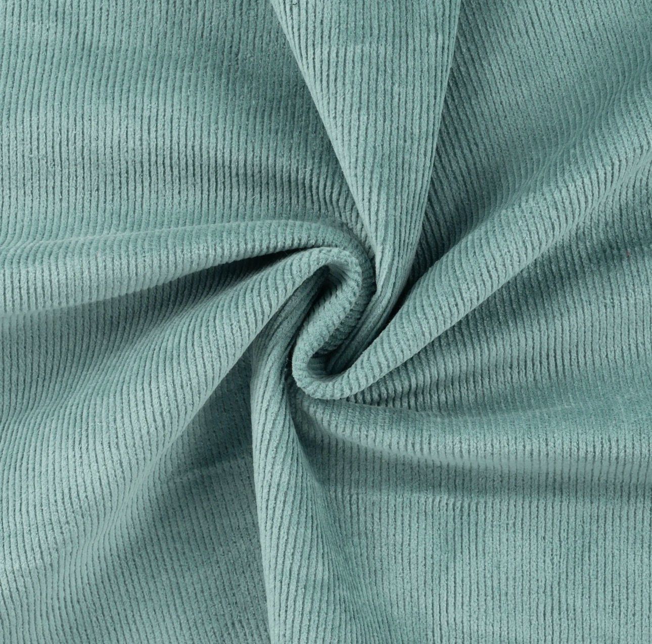 Baumwoll Cordstoff Dark Dusty Mint Baumwoll Cordstoff Dark Dusty Mint