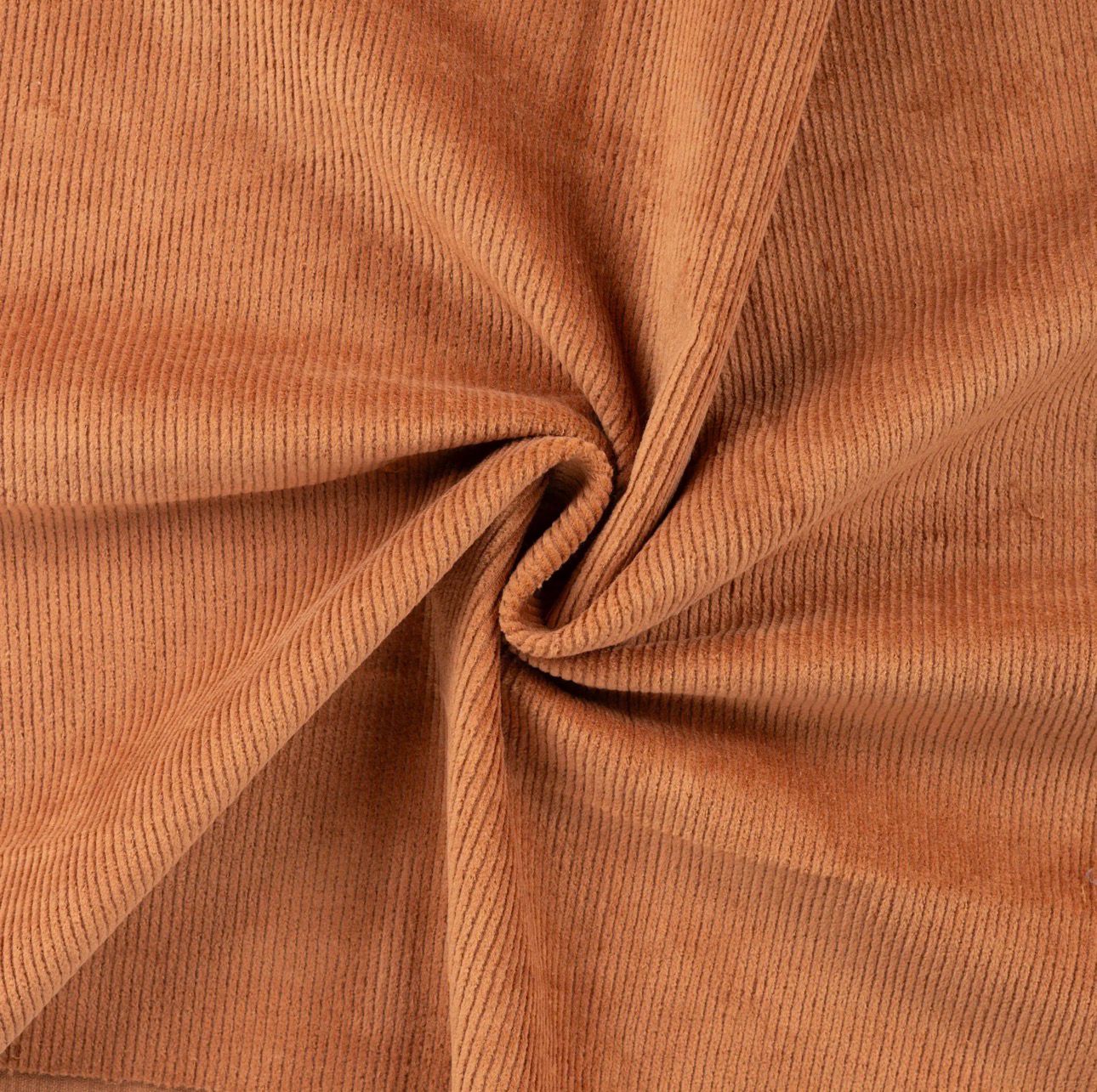 Baumwoll Cordstoff Cognac