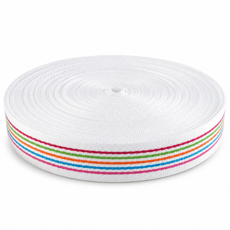 Gurtband 40mm Polypropylen Bunte Streifen
