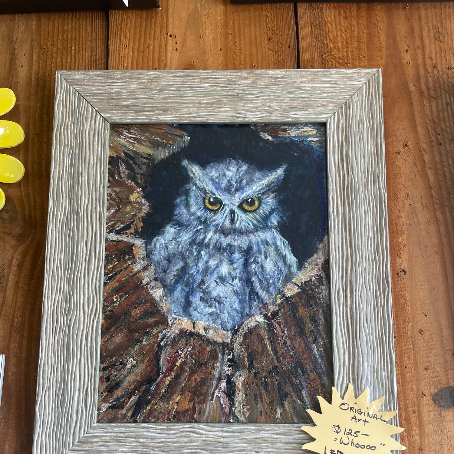 Original Painted Owl By Linda Dailey