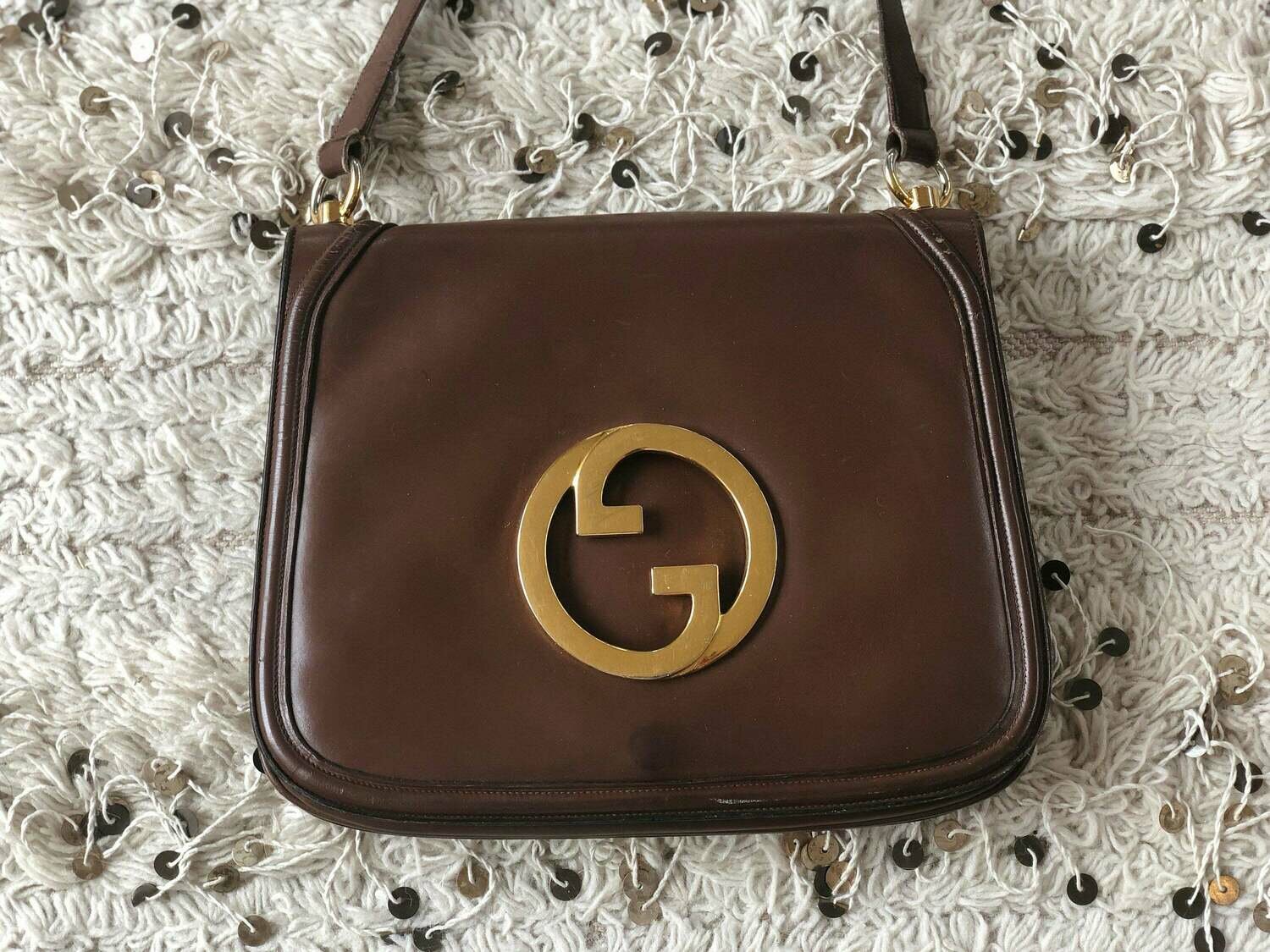 Gucci Blondie small tote bag in brown leather